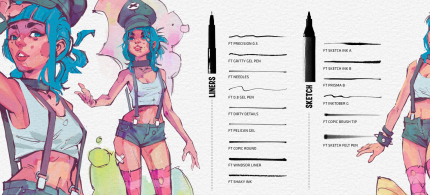 Kim Jung Gi-Inspired Ink Brushes (99pcs): Crisp Liners, Gritty Markers, Fluid Pens & Dynamic Shading